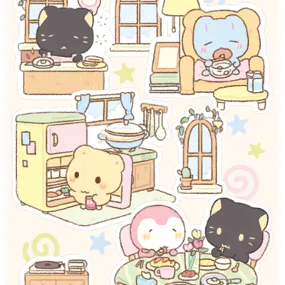 ブルーズ ご飯を食べようステッカー
