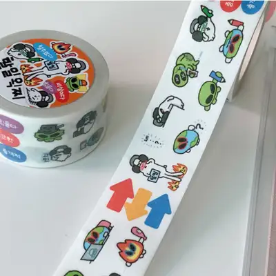 チャニャ やることノート ウォッチ キスカット ロールステッカー