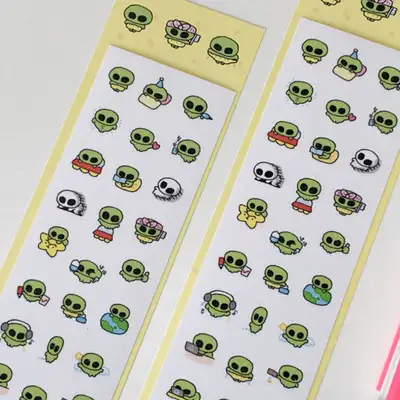 チャニャ おみっちょみっち ミニ ワクチ ステッカー