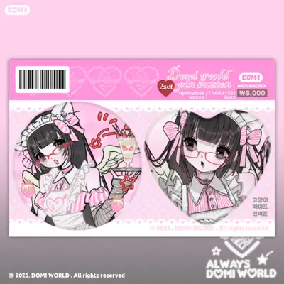 ドミワールド 猫メイド ピンバッジ