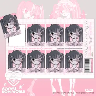 ドミワールド ID 8寸社ステッカー