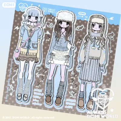 ドミワールド ミルキー ブルー ステッカー