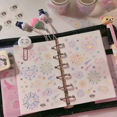 まろんこん スターダスト 花火 キスカット マスキングテープ