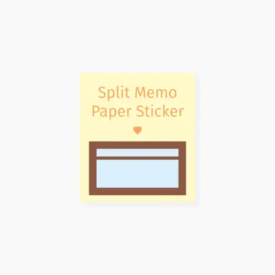 カインダブルー Split memo paper sticker
