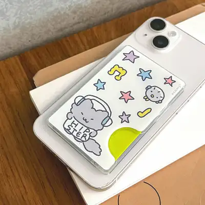 Pumz MagSafe クリアカードケース 星と音符