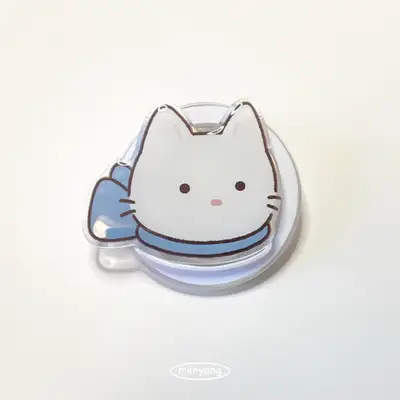 マニャン リボン 猫ちゃん顔 MagSafe スマートトック