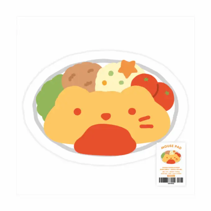 フカフカスタジオ ニャンムライス マウスパッド — 1