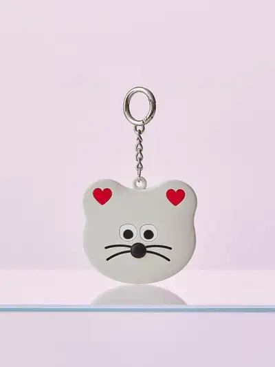 MNH Cream Silicone Mirror Keyring