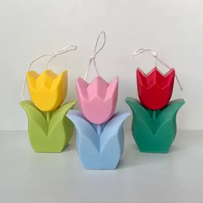 【アルロアルーム】チューリップキャンドル 3color