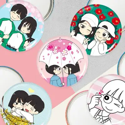 【恋愛革命】愛歴 円形ピンミラー 75mm 26種