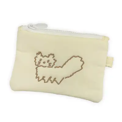 フカフカスタジオ ドットム カードポーチ 驚いた顔の猫ちゃん