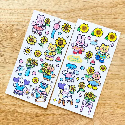 【ポムポムスタジオ】幸せな夏シールセット