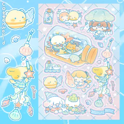 コットンワールド 貝工芸 ステッカー
