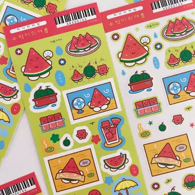キニデザイン スイカちゃんの夏ステッカー