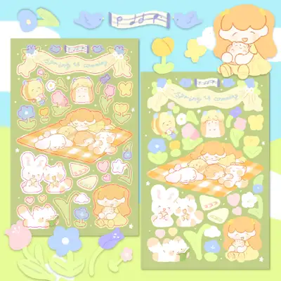 [コットンワールド]春がきたよ ステッカー