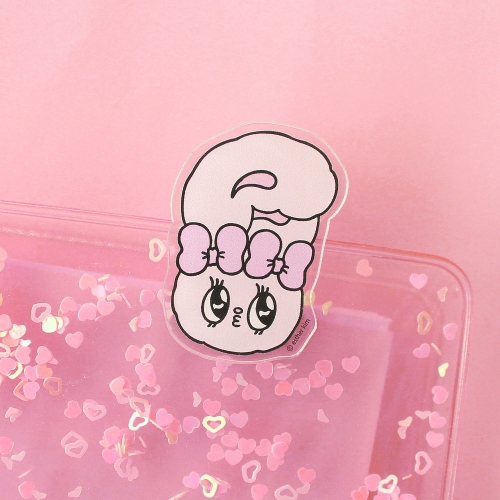 Esther Bunny Face Acrylic Clip