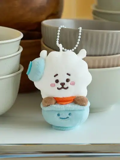 BT21 RJ Welcome Party Rice Bowl Plush Keyring - S
