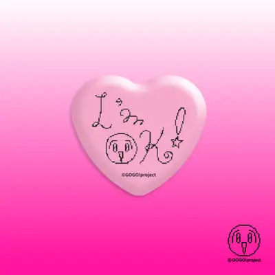 ゴゴプロジェクト I'm OK! ハート ピンバッジ