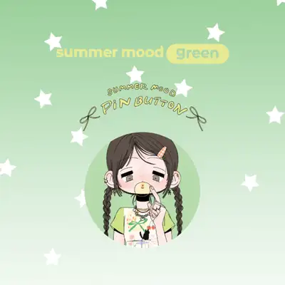 チルヨンチル summer mood_green ピンバッジ