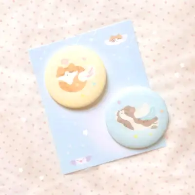 高東相『猫は天使だ』ピンバッジセット
