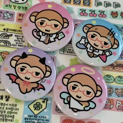チュラベル モンキー ピンバッジ 4type