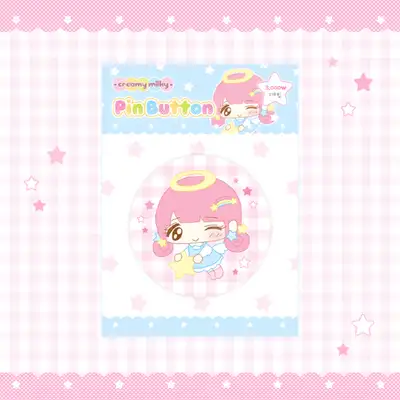 クリーミーミルキー エンジェル ピンク ピンバッジ
