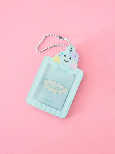 LINE Friends Minini Lenini Ice Cream ID Photo Keyring