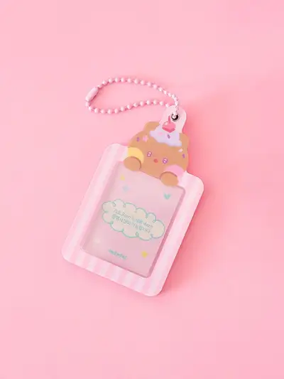 ラインフレンズ ミニニ ブニニ アイスクリーム 証明写真キーリング