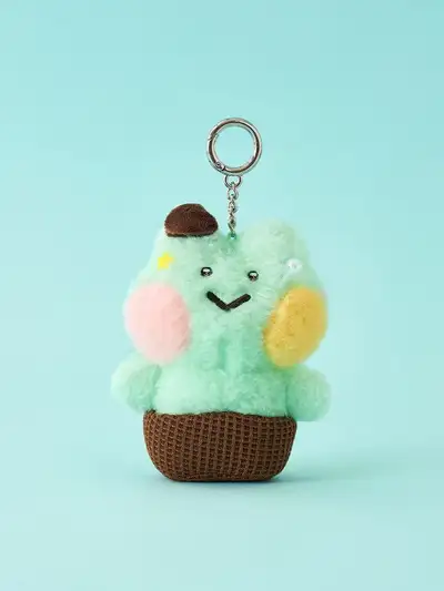 LINE Friends Mini Lenni Ice Cream Mint Chocolate Keyring