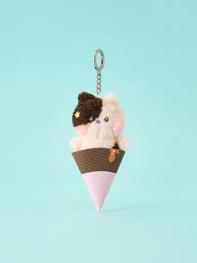 Line Friends Mini Minie Jenie Ice Cream Keyring