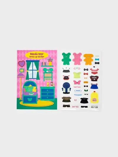 Wasabi Bear Dress-Up Sticker