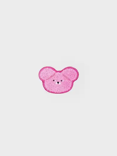 Wasabi Bear Face Wappen Sticker - Pink Sabi Bear