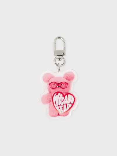 Wasabi Bear Acrylic Keyring - Pink Sabi Bear