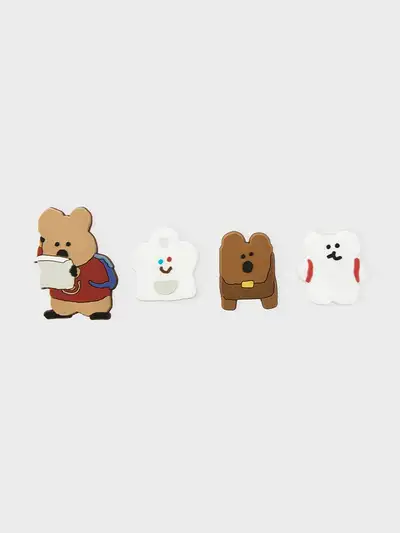 Colle X Dino Tang Quokka in School Sticker Set - On the Way to School