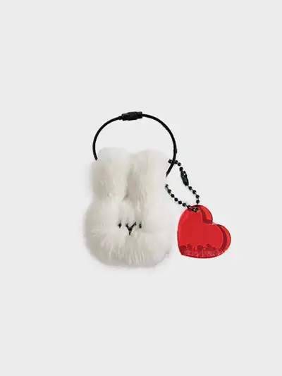 AVIFEV Mini Bunny Keyring White