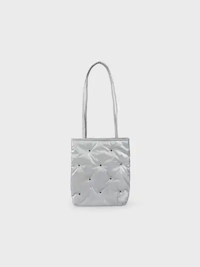 Coller Biscuit Shoulder Bag Pearl Gray