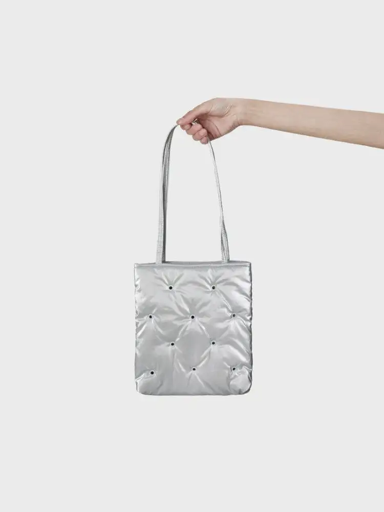 Coller Biscuit Shoulder Bag Pearl Gray — 2