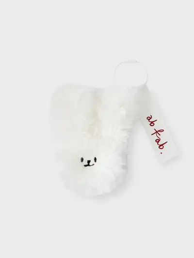 AB Fab Sugar Bunny Keyring White