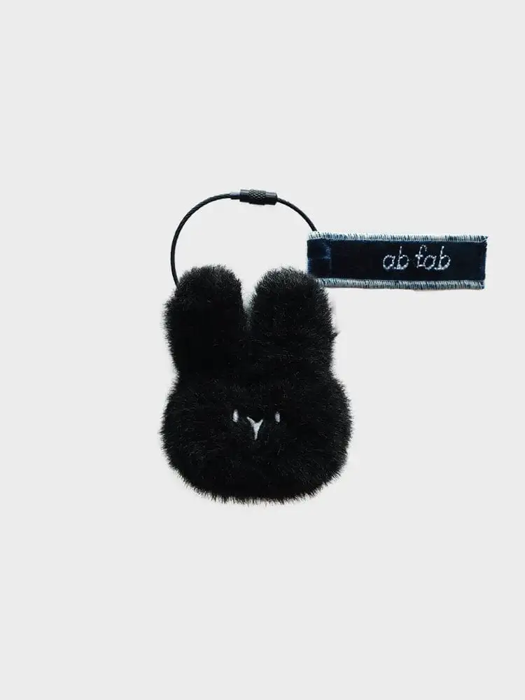 AB Feb Mini Bunny Keyring Black