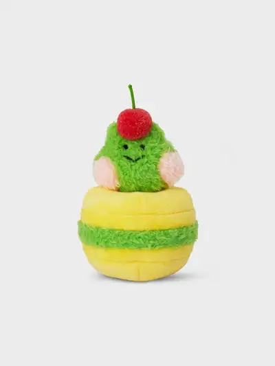 LINE Friends Mini Minini Lenini Bakery Cherry Macaron Plushie