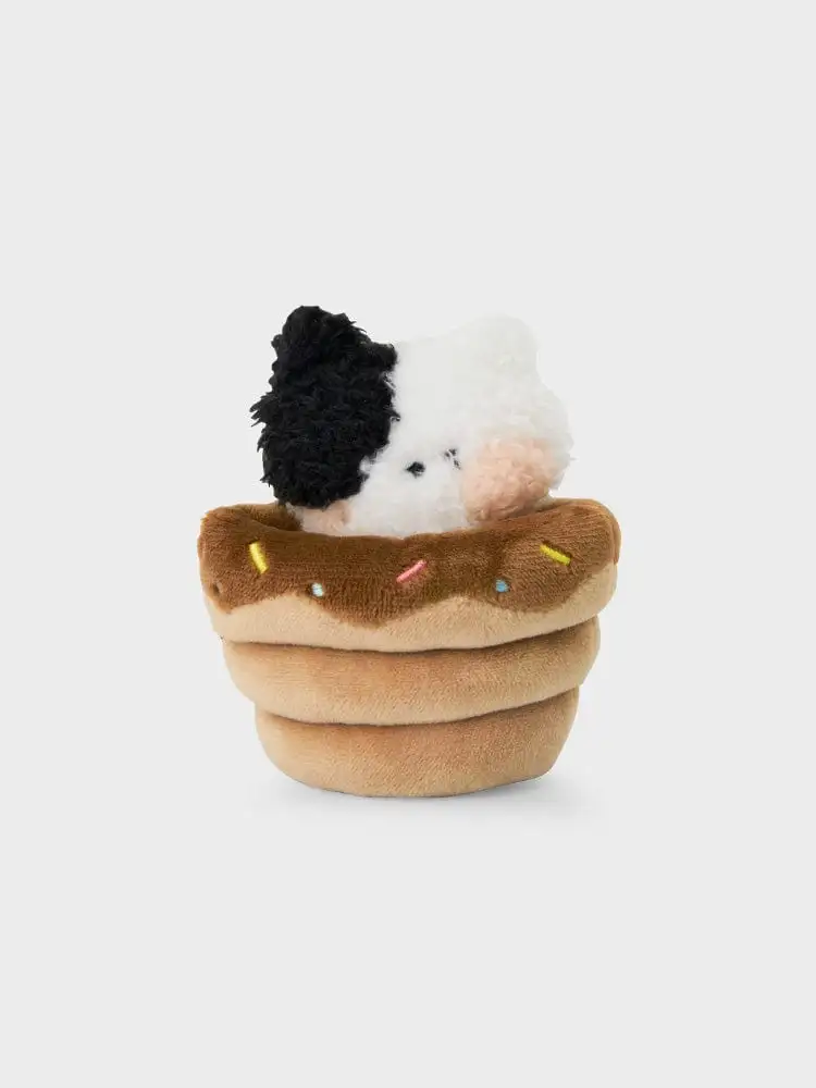 LINE Friends Mini Minini Jenini Bakery Chocolate Croissant Plush Doll — 1