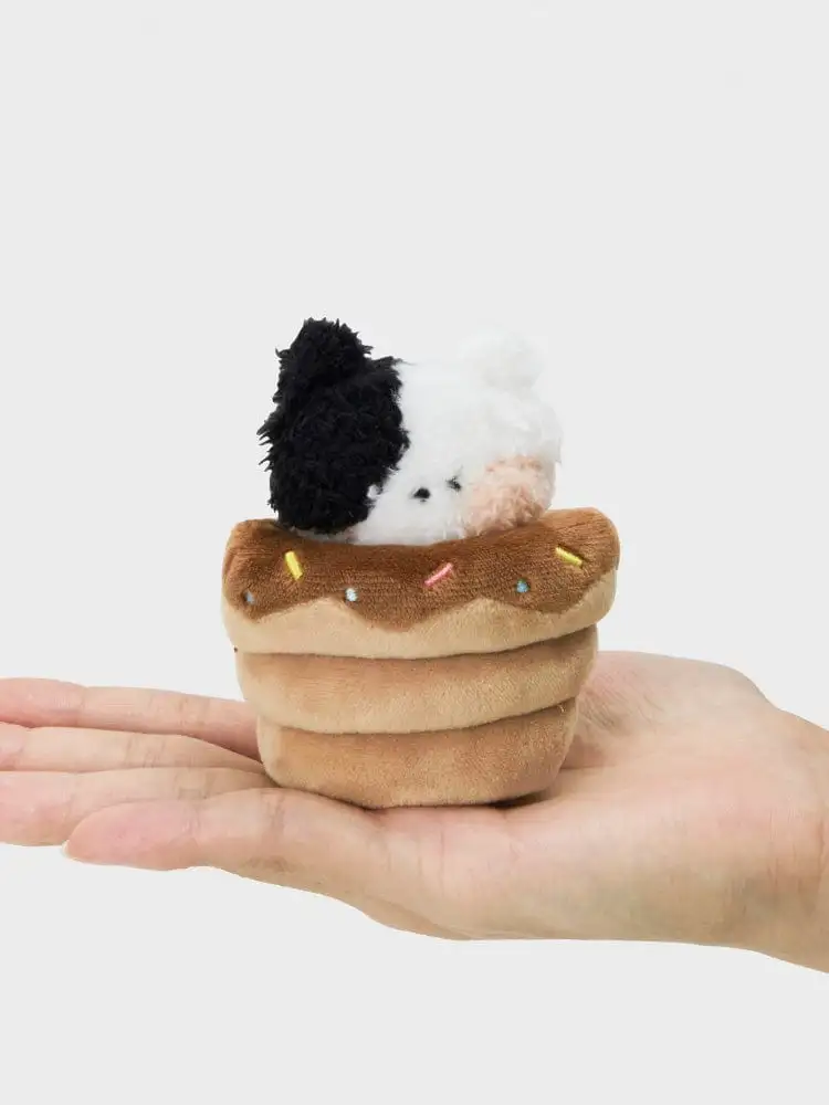 LINE Friends Mini Minini Jenini Bakery Chocolate Croissant Plush Doll — 2