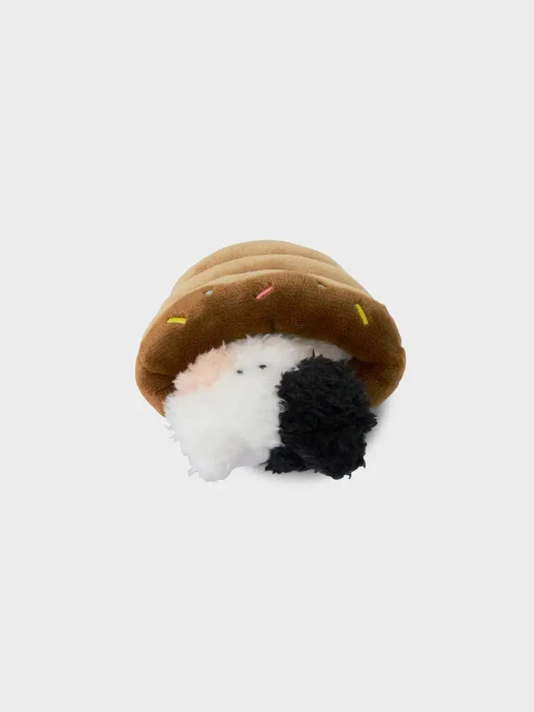 LINE Friends Mini Minini Jenini Bakery Chocolate Croissant Plush Doll — 4