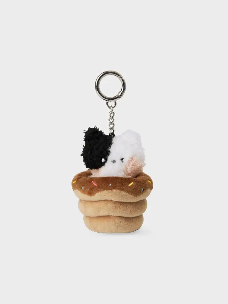 LINE FRIENDS Mini Minini Jenini Bakery Choco Sorabread Plush Keyring — 1