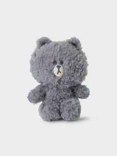 Line Friends Color Brown Gray Small Sitting Plush Doll