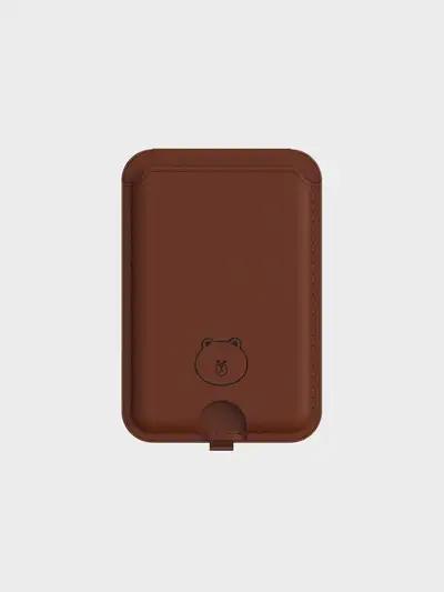 LINE FRIENDS Stamp Brown MagSafe Card Wallet Stand