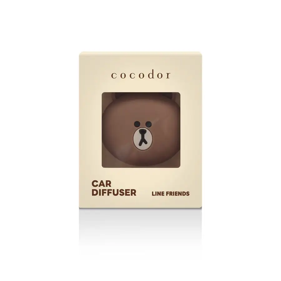 LINE FRIENDS BROWN Car Vent Clip Air Freshener (White Musk) — 3