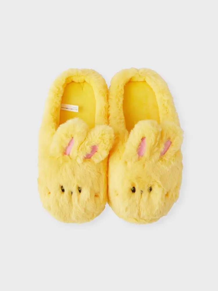 bunini Plush Room Shoes (YELLOW) — 1