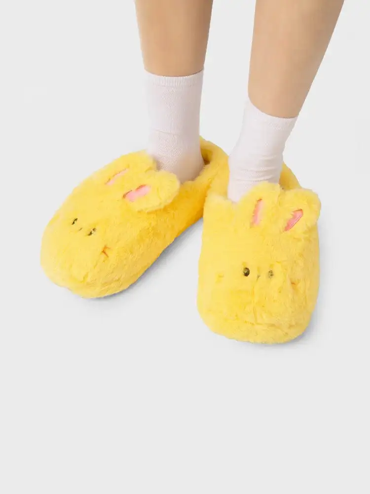 bunini Plush Room Shoes (YELLOW) — 2