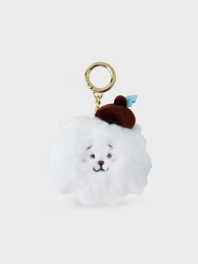 BT21 RJ ホップインラブ フェイス ぬいぐるみ キーリング